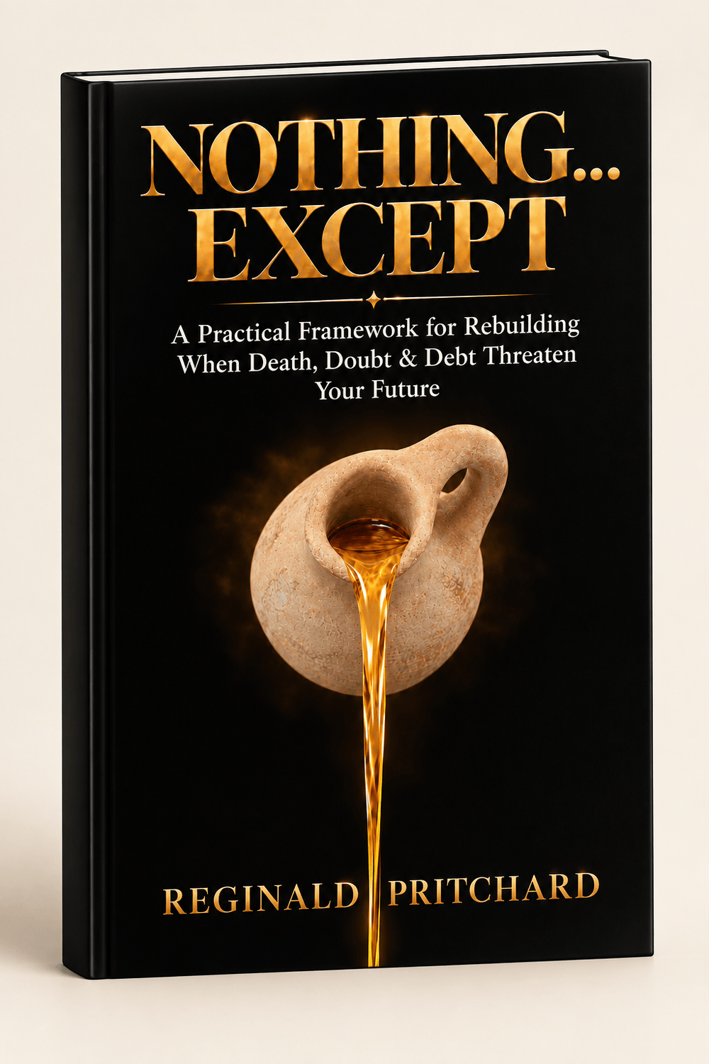 NOTHING EXCEPT by Reginald Pritchard, shown as a book mockup