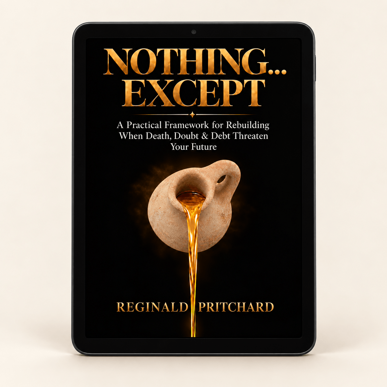 NOTHING EXCEPT eBook displayed on a tablet