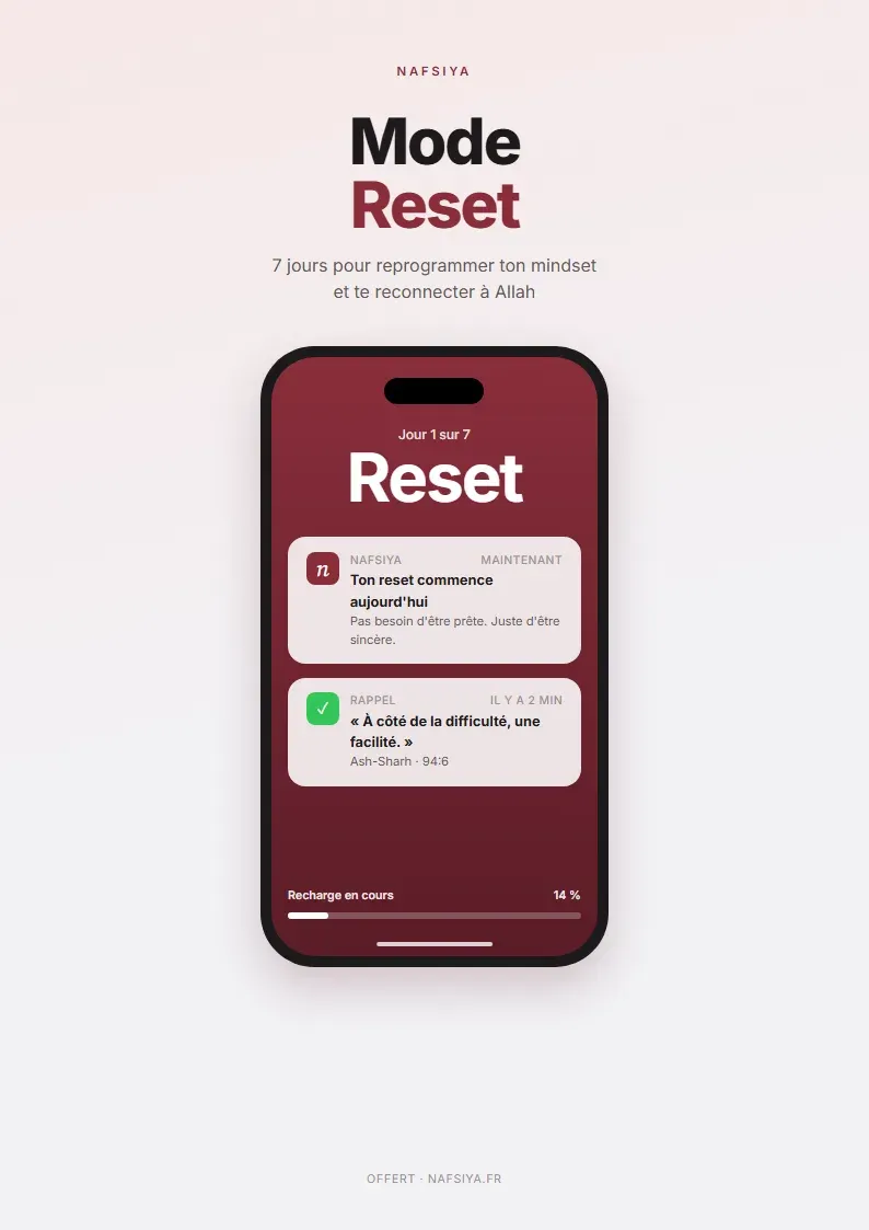 Couverture du challenge Nafsiya : Mode Reset, 7 jours