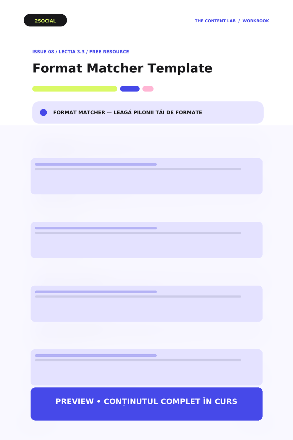 Preview Format Matcher Template