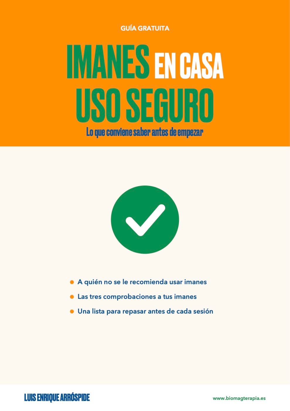 Portada de la Guía gratuita de uso seguro de imanes: una marca de comprobado y las tres ideas que contiene