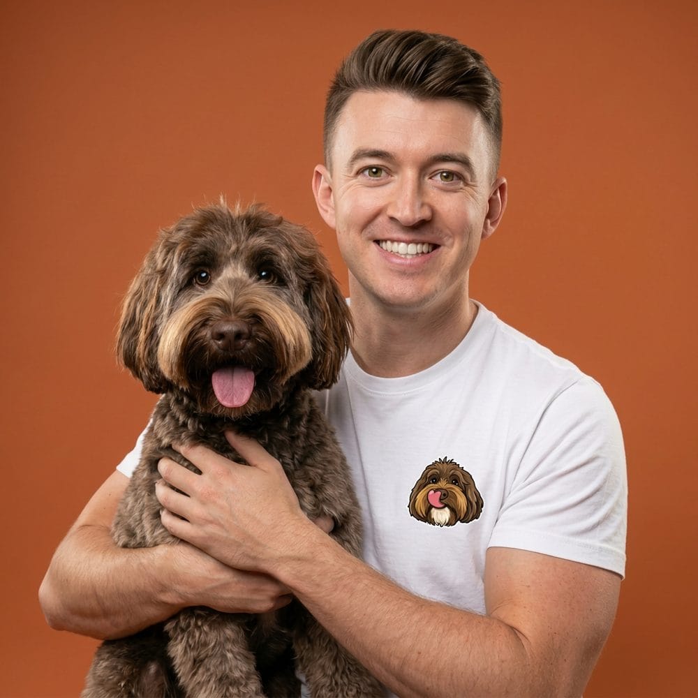 Bryan met zijn hond Lou