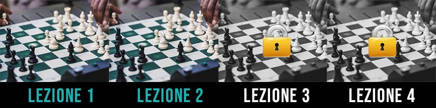 Lezioni 1 e 2 sbloccate – Lezioni 3 e 4 bloccate