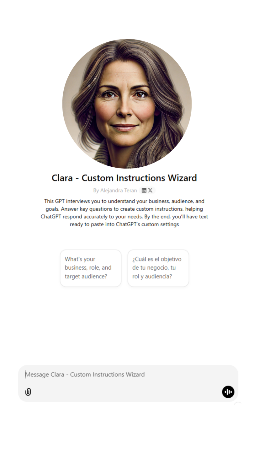 Clara, asistente de ChatGPT