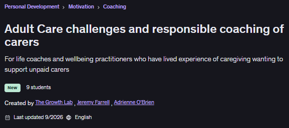 Coach training on how to support caregivers and coaches in developing care plans and including a support Circle