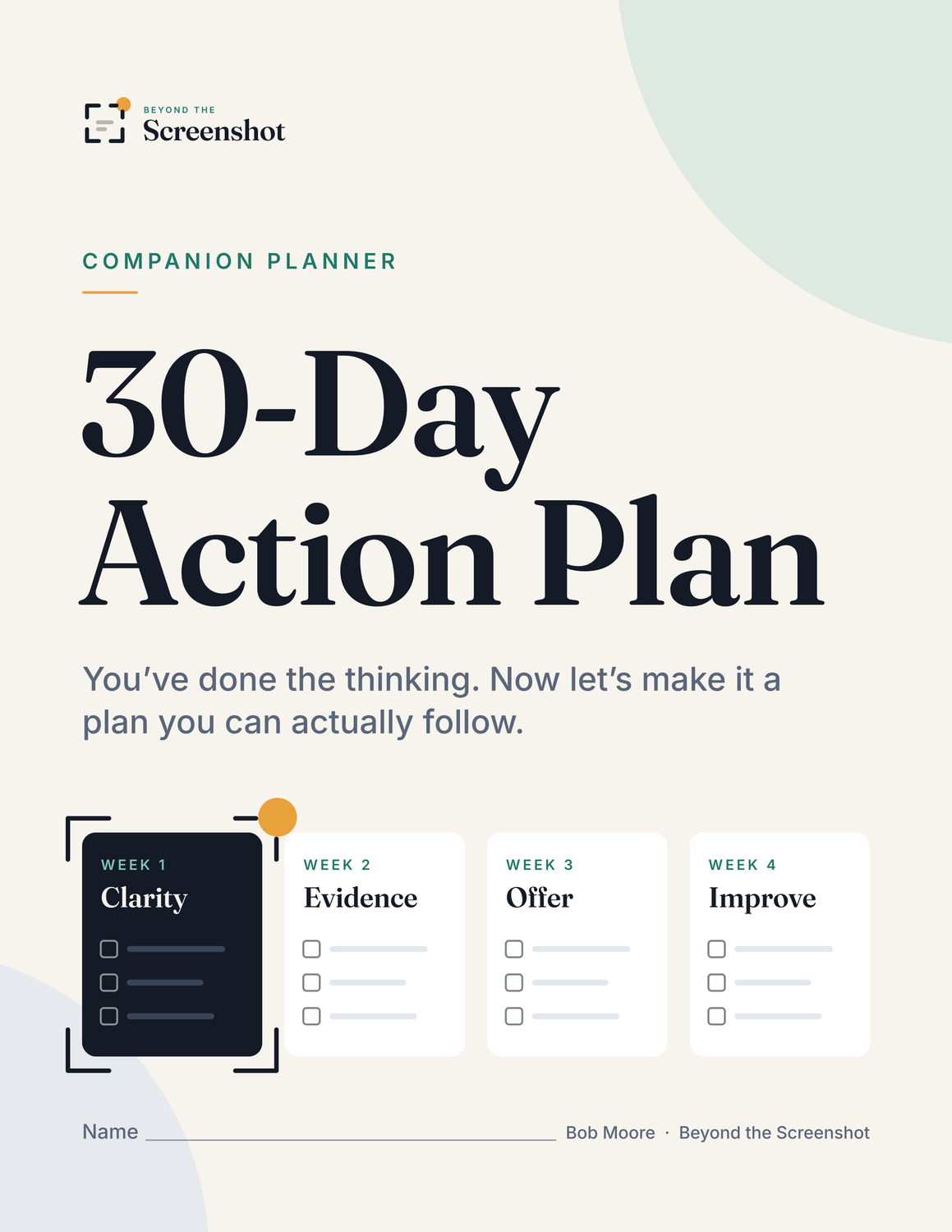 30-Day Action Plan cover