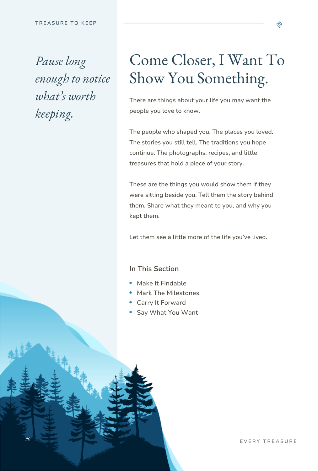 Inside Every Treasure: Sample interior page 11 of 12