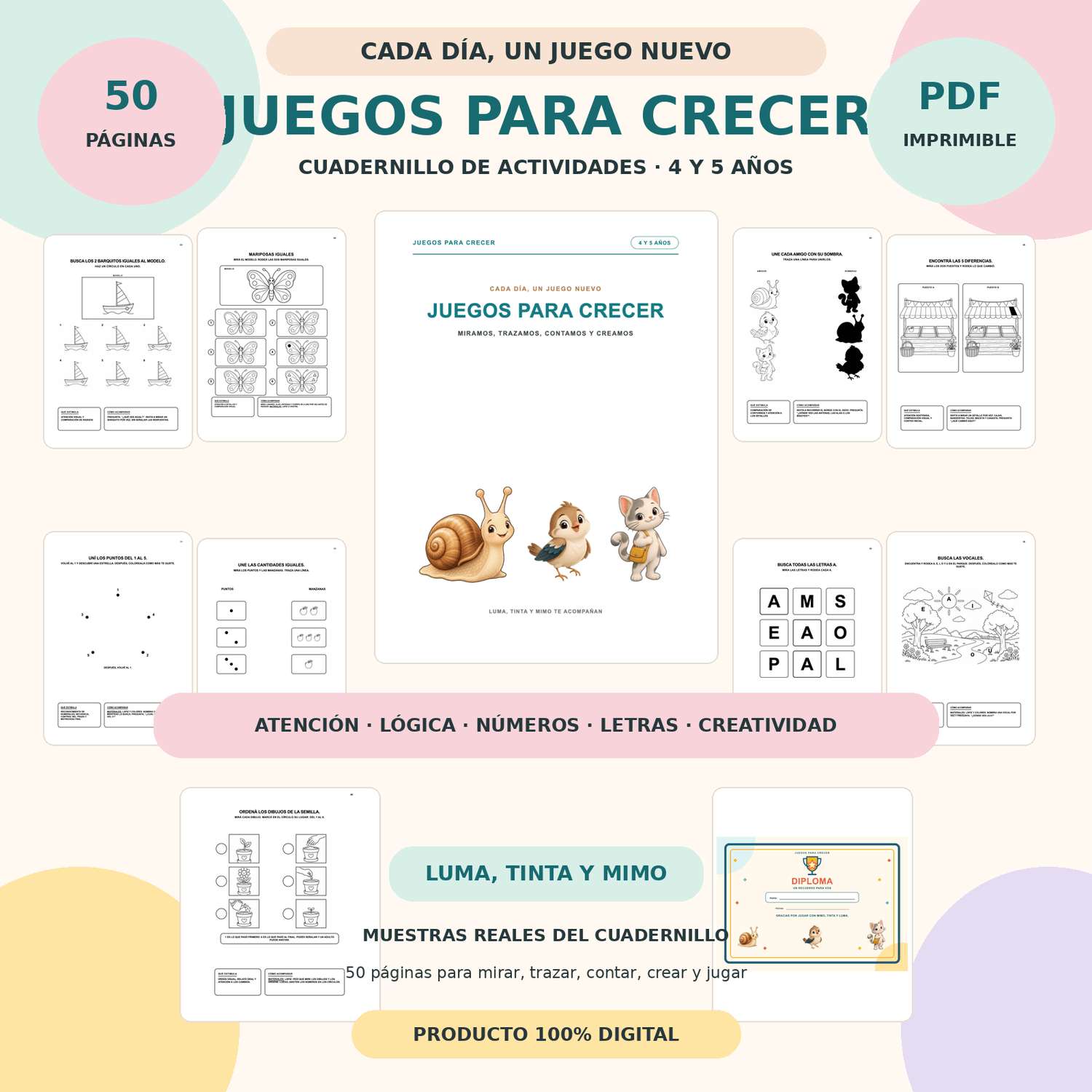 Portada original de Juegos para Crecer