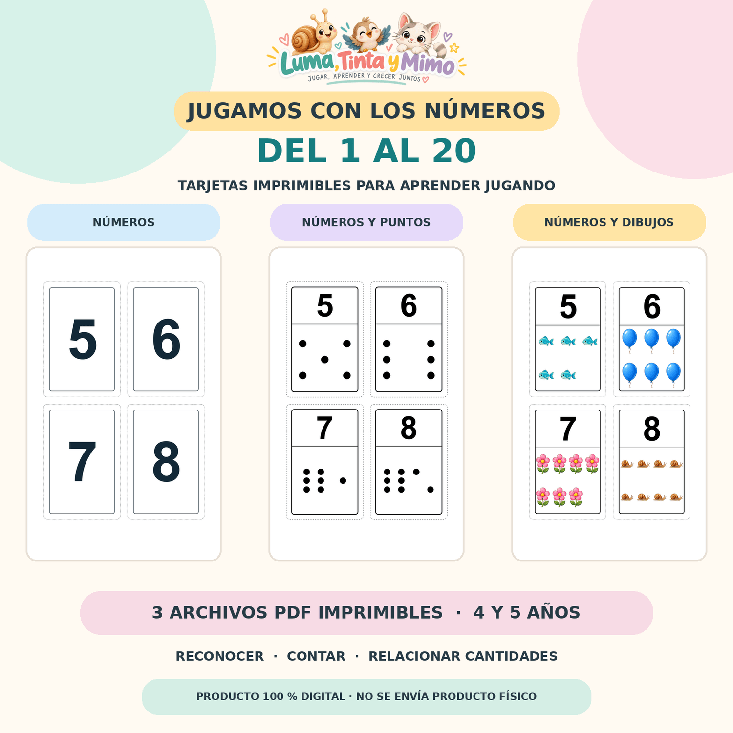 Portada original de Números del 1 al 20
