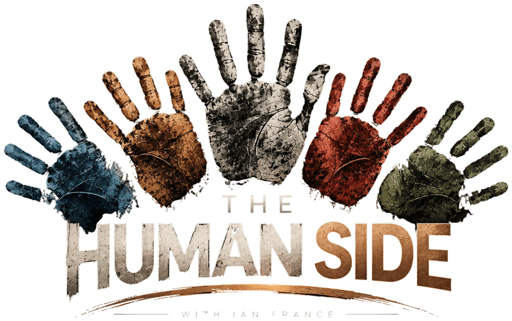 The Human Side with Ian France — original handprint logo