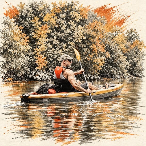 Ian kayaking