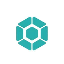 a hexagon with a smaller hexagon nested inside, offset slightly upward