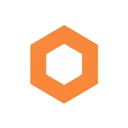 a hexagon with a smaller hexagon nested inside, offset slightly upward