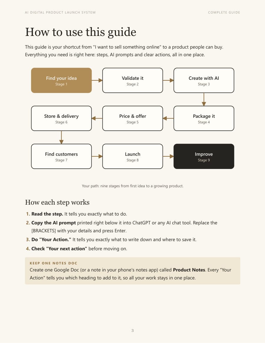 Page 3: How to use this guide, with the nine-stage path