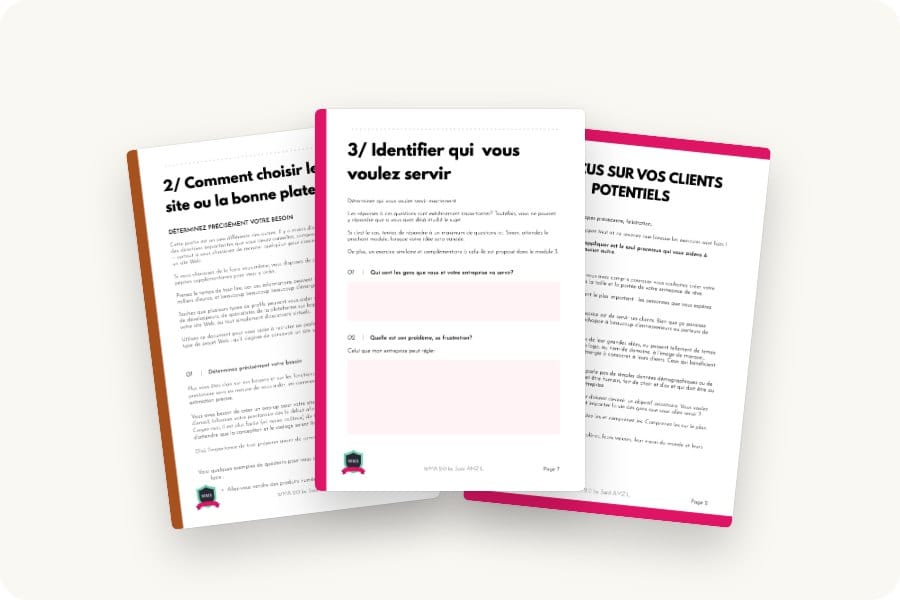 Des pages de workbook et de transcription