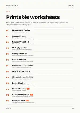 Printable worksheets