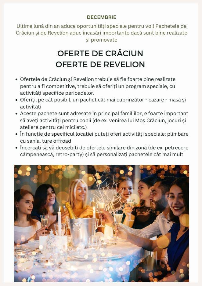 Pagina Decembrie din calendarul anual de oferte