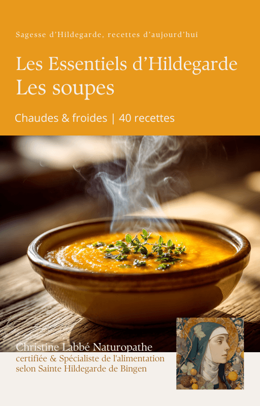 Couverture de l'abook 40 soupes chaudes & froides avec  Hildegarde