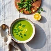 Soupe printanière de pissenlit au citron, détox