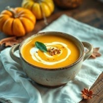Velouté de potimarron au curcuma, réconfort