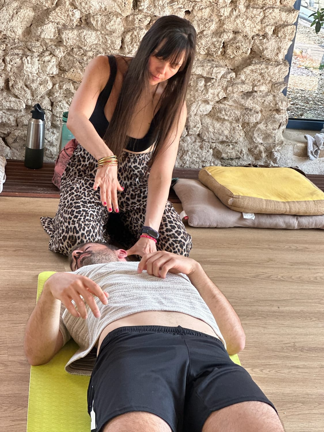 Manon avec un participant