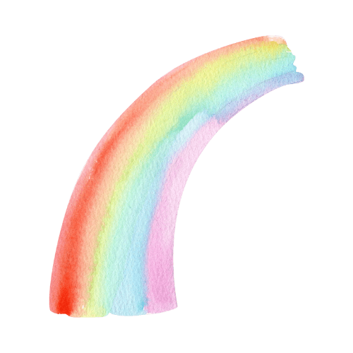 Illustration aquarelle d’un arc-en-ciel, symbole de réenchanter sa vie et se libérer les blessures du passé pour retrouver du sens