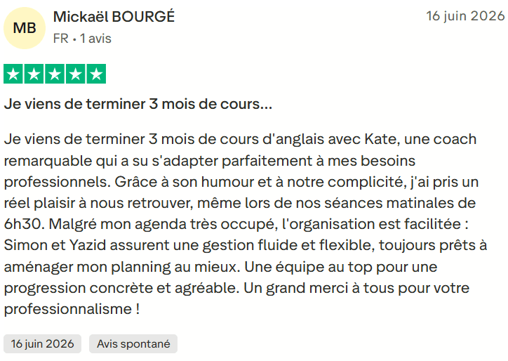 Avis client Labarile English