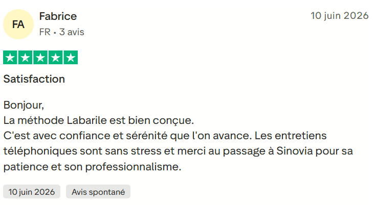 Avis client Labarile English