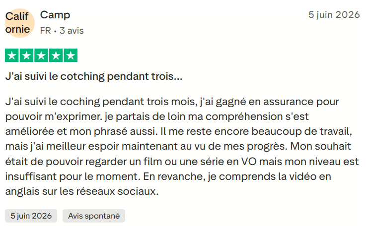 Avis client Labarile English