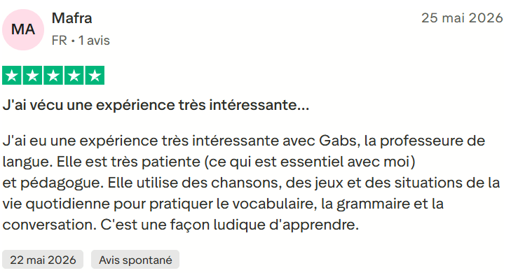 Avis client Labarile English