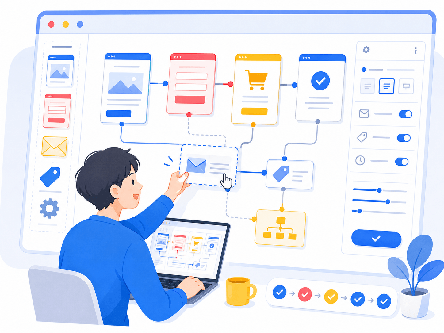 Systeme.ioに販売導線を実装するイメージ