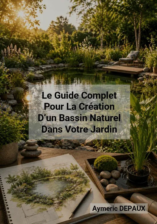 Couverture ebook Le Guide Complet Pour La Création D'un Bassin Naturel Dans Votre Jardin
