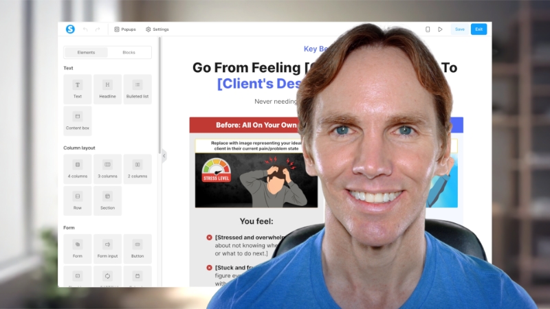 A man smiling expressing joy using a laptop computer on office table 