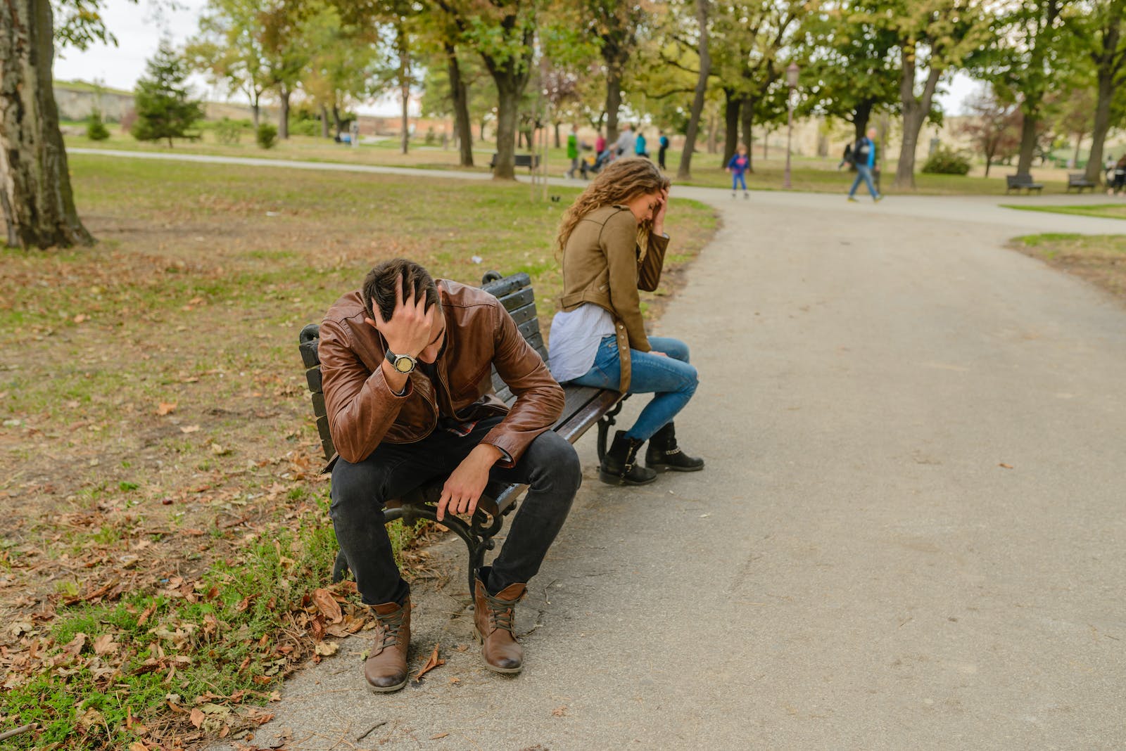 Estranged Couple on Bench