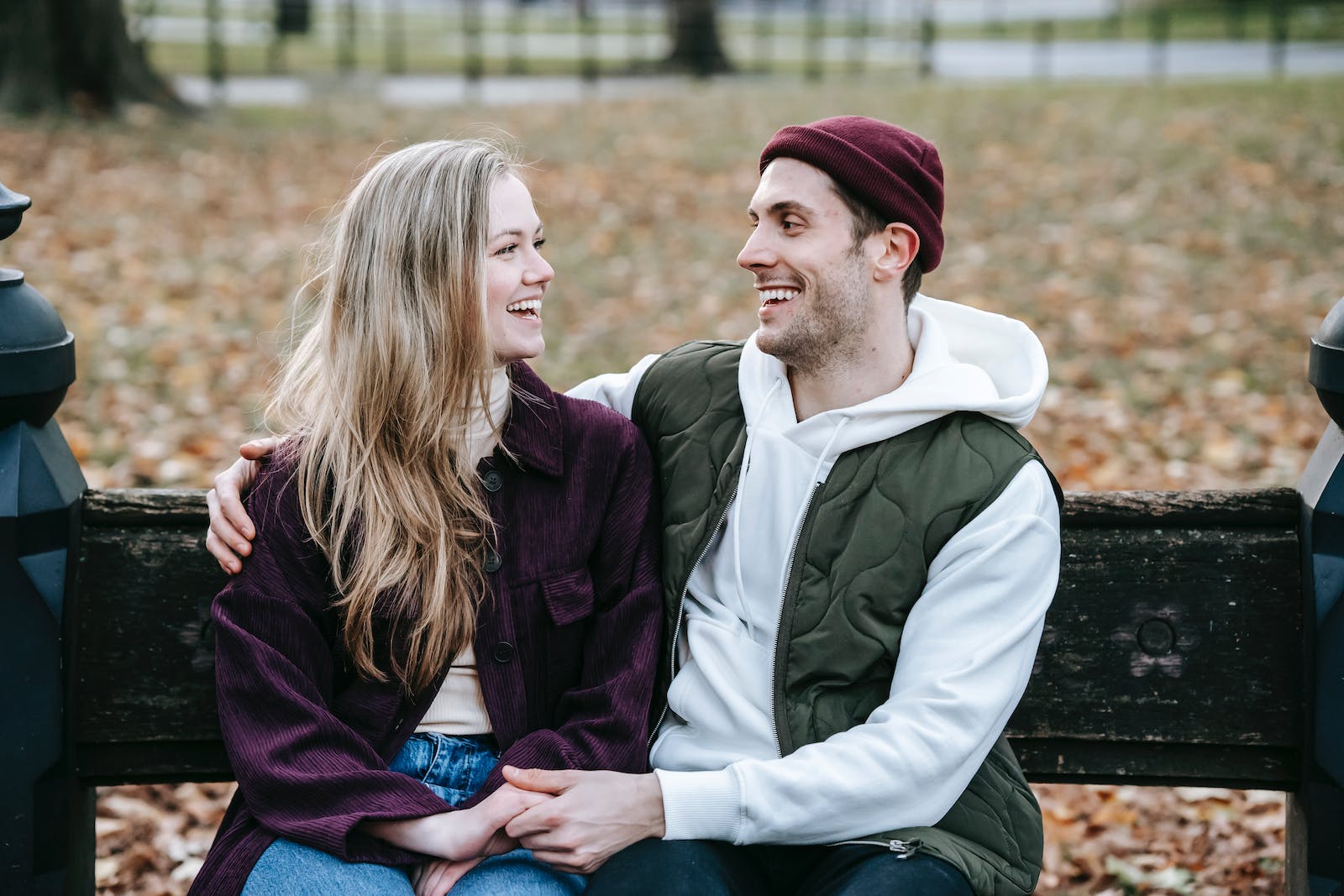 Happy Couple on Bench