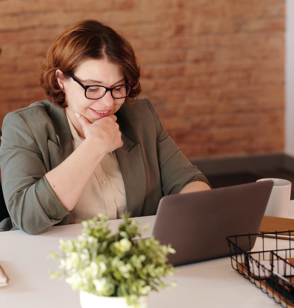 Woman Working In Front of Computer