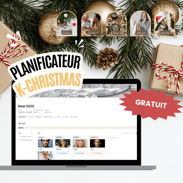 Screenshot de l'outil planificateur de repas coréen