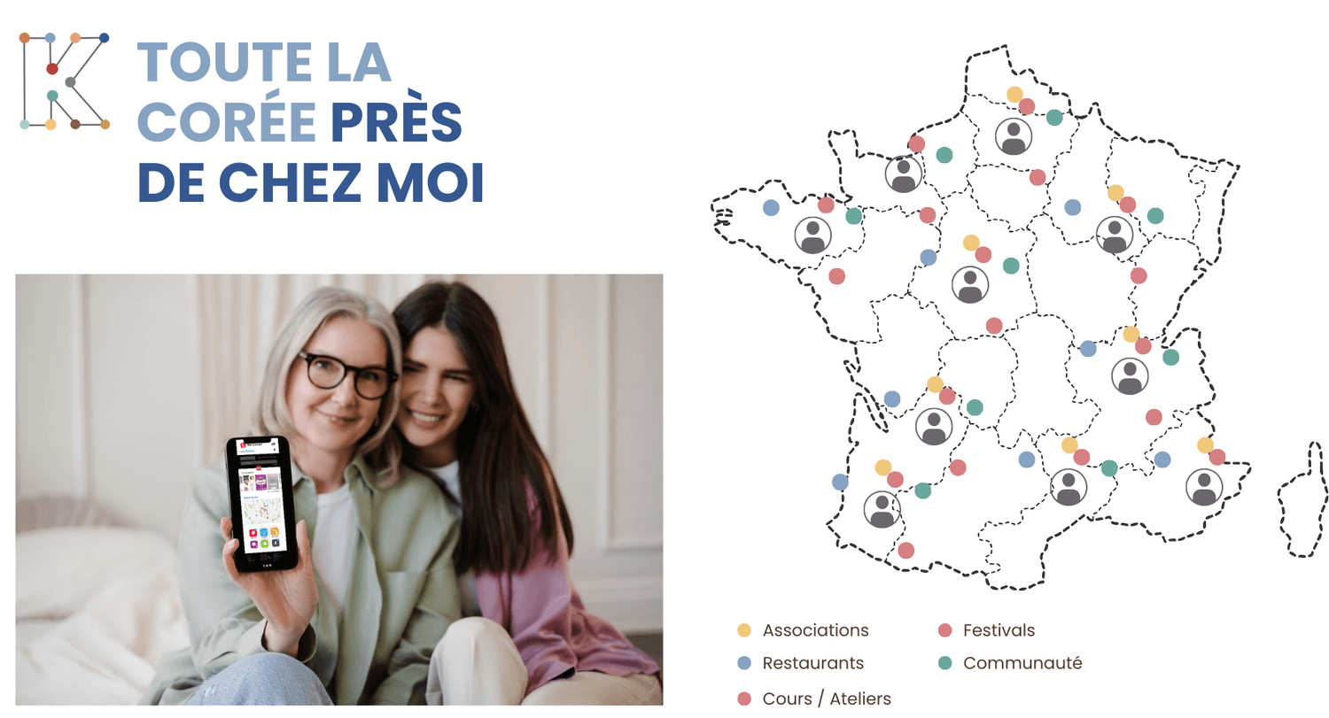 Une carte de France (principe de la kmap) pour se connecter à sa communauté chingu près de chez soi
