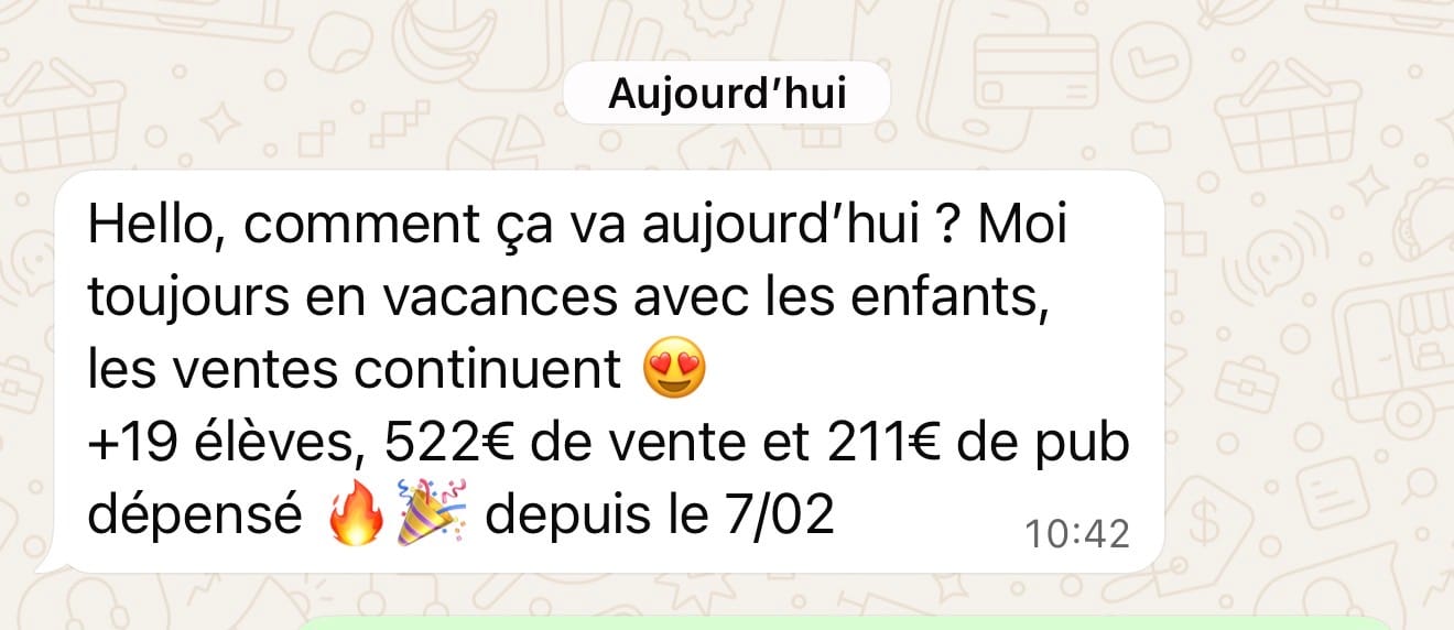 Témoignage Émilie web designer - 522€ en une après-midi en vacances avec QueenIA