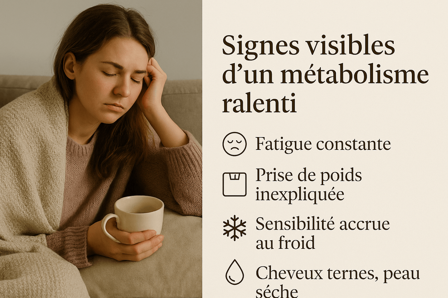 Maman multitâche s'étirant en cuisine pendant la préparation du dîner, ambiance domestique sereine en beige et kaki