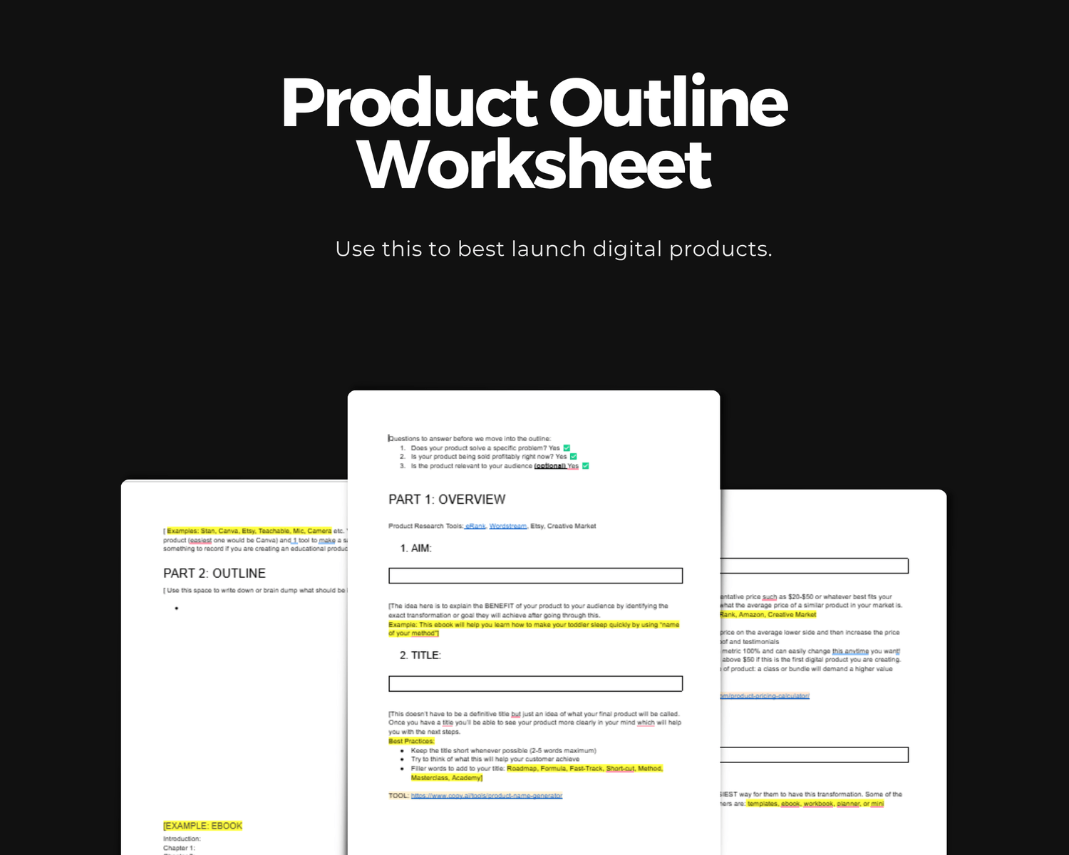 Product Outline Bonus