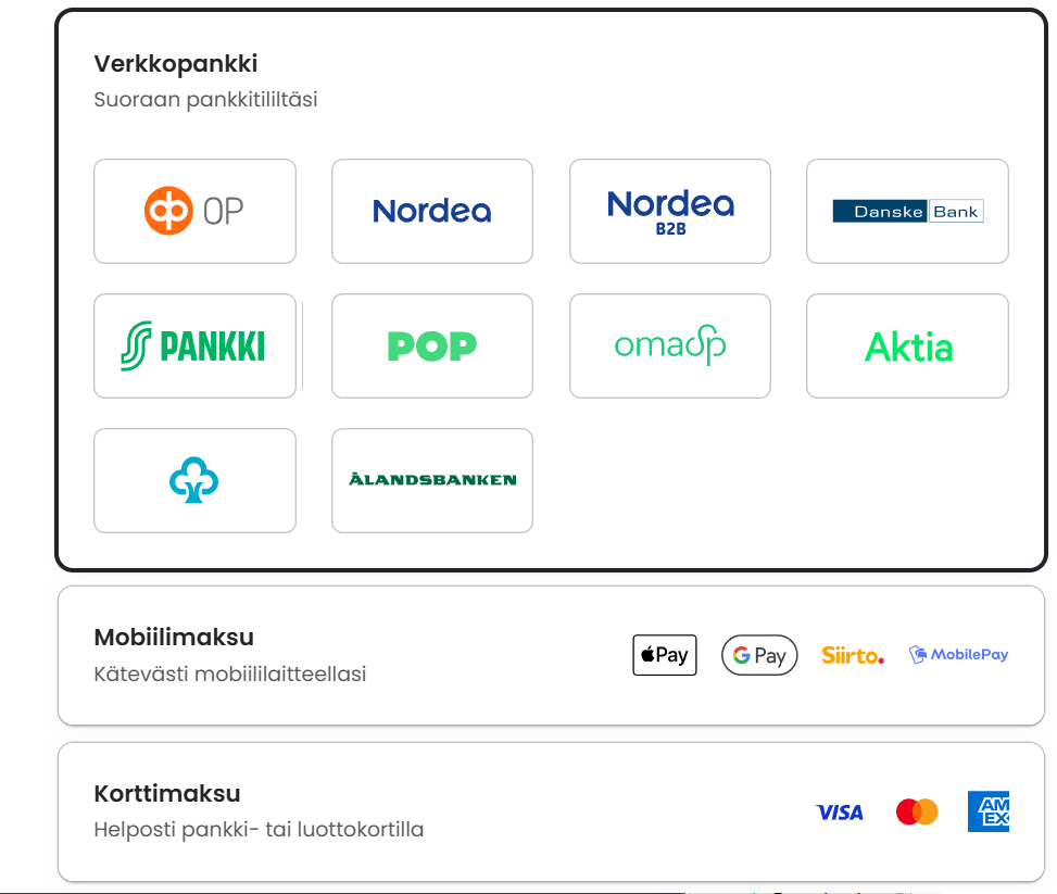 Kertamaksun maksutavat