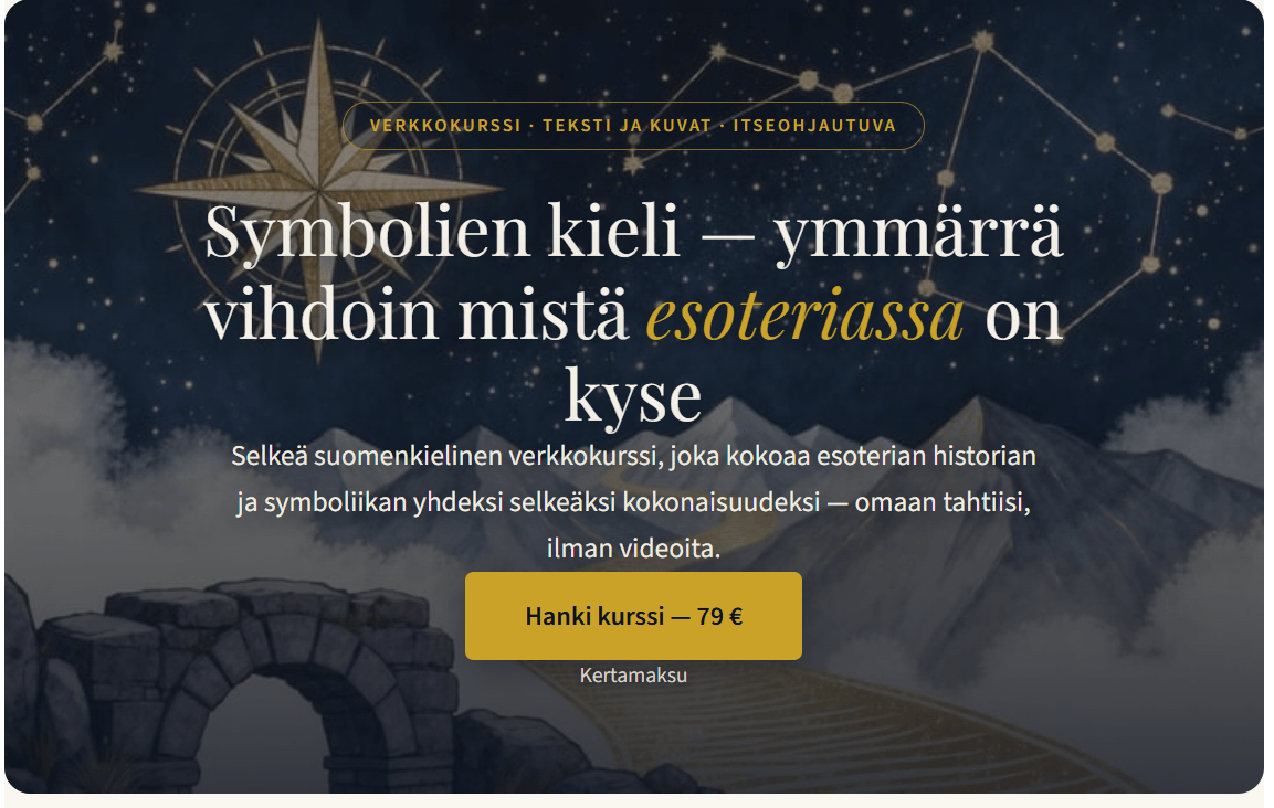 Symbolien kieli — myyntisivu