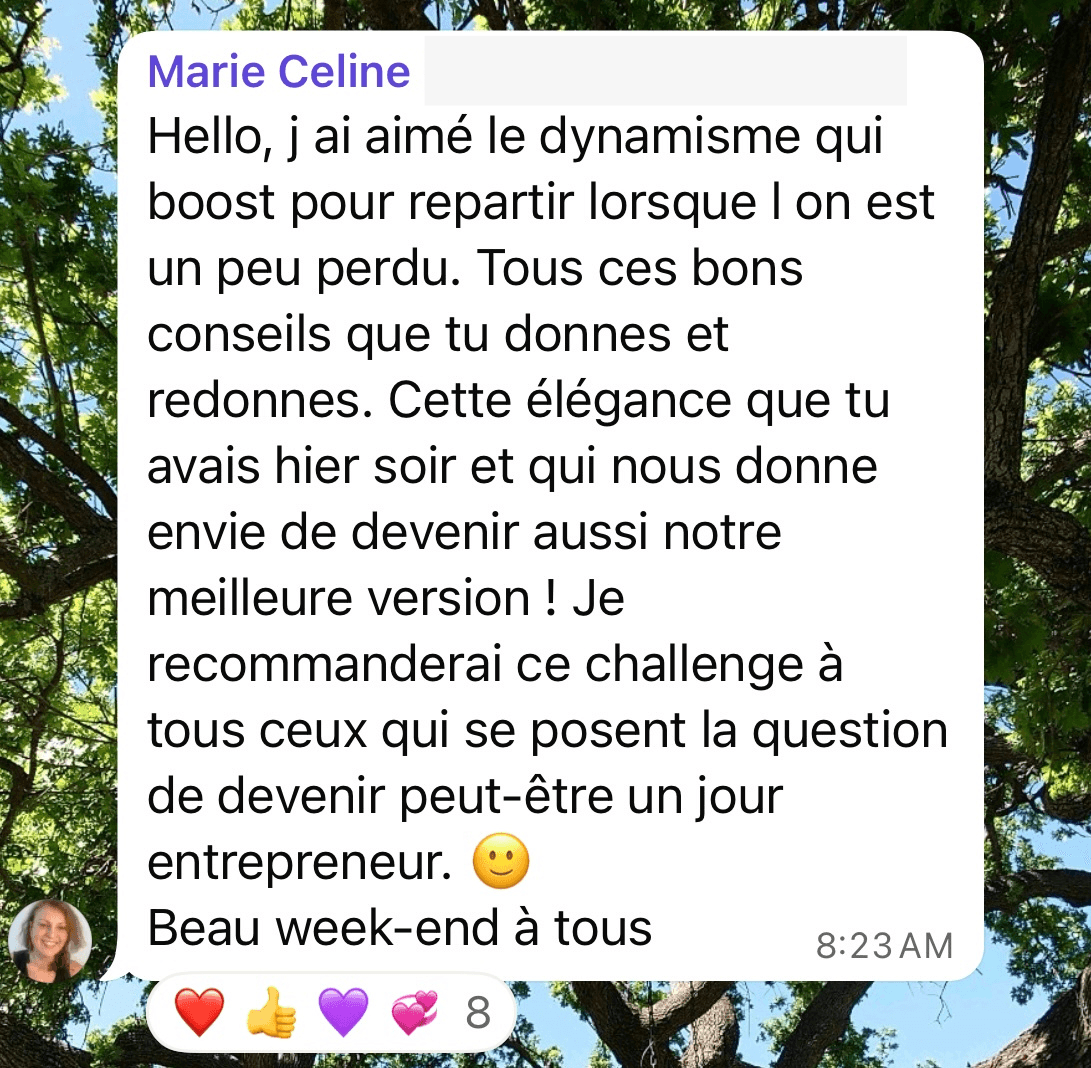 Témoignage Marie Celine