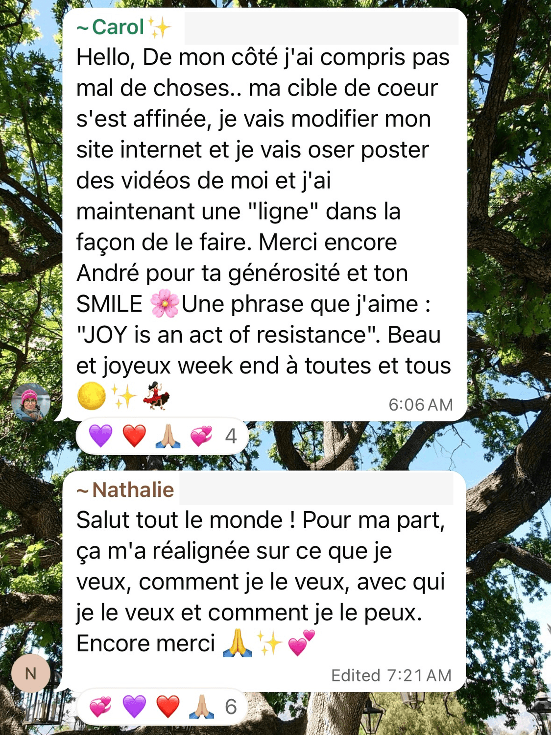 Témoignage Carol Nathalie