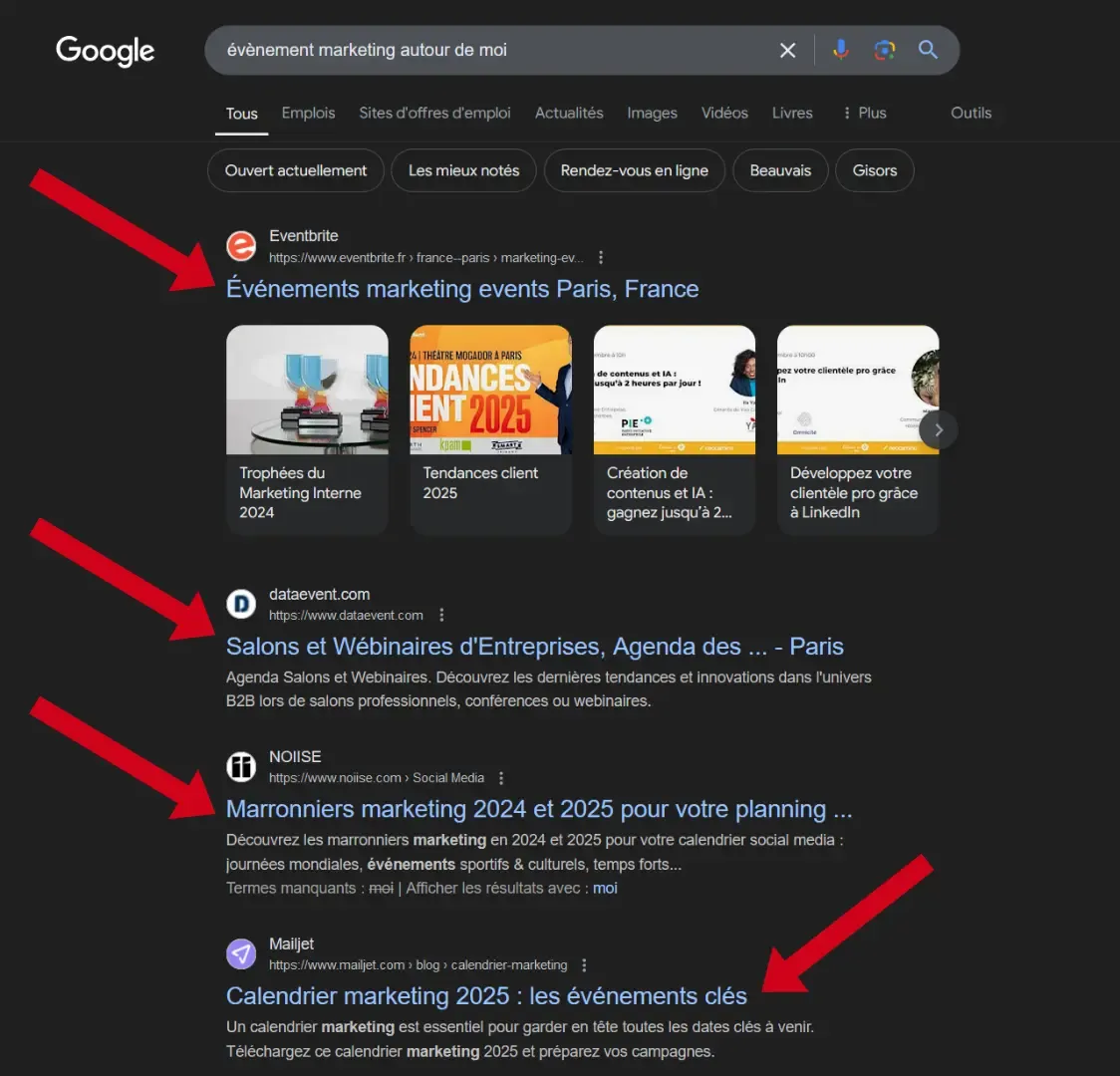 évènement autour de moi recherche
