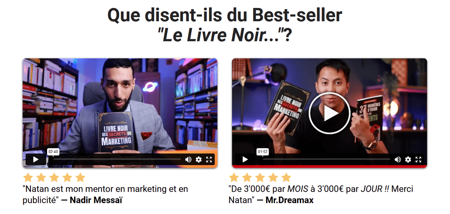 avis client du livre noir des secrets du marketing