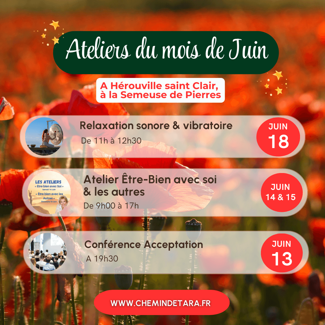 Date des ateliers et formations du mois de juin 2025
