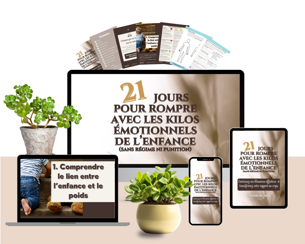 Visuel du guide PDF 21 jours pour rompre avec les kilos émotionnels