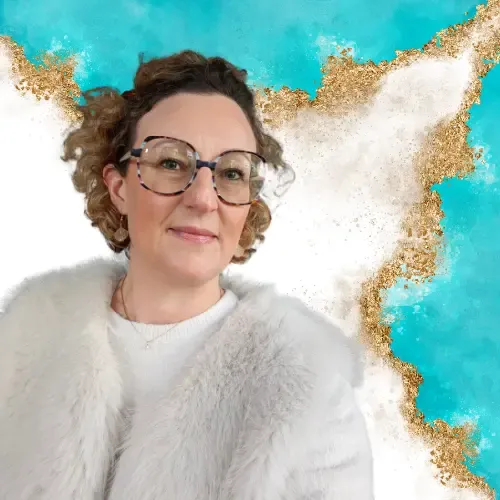 Portrait professionnel d'Aurélie Ferrari, psychopraticienne et thérapeute spécialisée en EFT Clinique (Emotional Freedom Technique), EMDR-DSA (Eye Movement Desensitization and Reprocessing) et hypnose ericksonienne. Praticienne en psychologie énergétique et libération émotionnelle basée à Hérouville Saint-Clair, Caen, Normandie, France. Spécialisée dans l'accompagnement thérapeutique des femmes vivant avec l'endométriose, les douleurs chroniques, l'autocritique, le critique intérieur, les blessures émotionnelles et les traumatismes. Fondatrice de Chemin de Tara, cabinet de thérapie émotionnelle proposant des consultations en présentiel à Caen et en ligne. Photo professionnelle chaleureuse et bienveillante sur fond artistique turquoise (#168a99) avec touches dorées, reflétant l'approche douce et professionnelle de la praticienne.